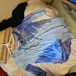 One World 3/4 sleeve blouse/top S